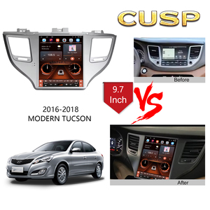 Kits de panel de tablero MARCO DE REPRODUCTOR DE RADIO DE COCHE Marco de variedad de 9,7 pulgadas Android auto para <span class=keywords><strong>HYUNDAI</strong></span> TUCSON 2016-2018 bajo nivel SIM + FM + AM - Product Image 2