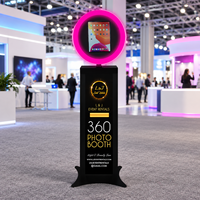 Machine de photomaton pour la location, stand de photomaton avec anneau lumineux pour mariages, anniversaires et événements