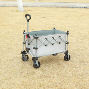 Zusammenklappbarer Einkaufs- und Picknickwagen, Tragbarer Outdoor-Transportwagen mit Vier Rädern, Robuster Campingwagen mit Großer Kapazität - Product Image 6