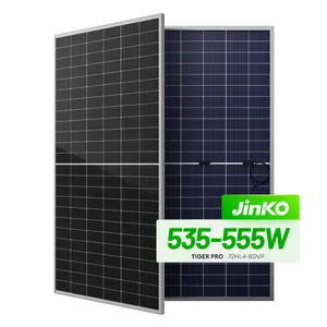 Jinko Mono Halfcel Zonnepaneel 12 Volt 535W 555W Bifacial Zonne-Energie Module Voor Omvormer