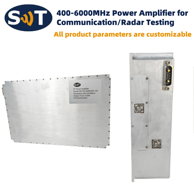 400-6000MHz 50dBm Solid-State RF Power Amplifier, 60dB High Gain for EMC Radar Communication Test