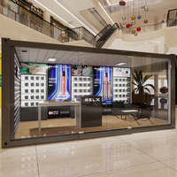 Magasin Modulaire Préfabriqué Moderne en Conteneur, à Chambre Unique, à Montage Rapide, Type Conteneur Plat, pour Commerce de Détail, Comptoir Temporaire pour Centre Commercial, Faible Coût