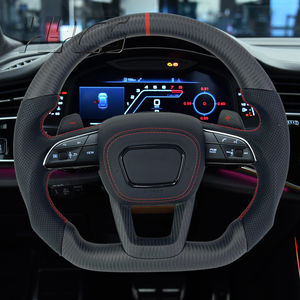 Volante de fibra de carbono con acabado mate para <span class=keywords><strong>Interior</strong></span> de coche para <span class=keywords><strong>Audi</strong></span> RS RS3 RS7 A3 A4 A5 A7 <span class=keywords><strong>B7</strong></span> Q7 Q8 Sq8 S6 S7 - Product Image 2