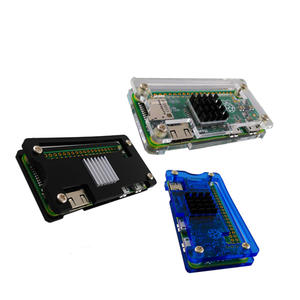 Carcasa acrílica Raspberry <span class=keywords><strong>Pi</strong></span> Zero W personalizada + disipador térmico de aluminio para RPI Zero Box Cover Shell Enclosure Cases también para RPI Zero - Product Image 1