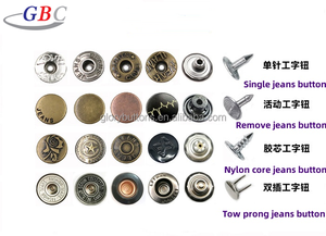 Nhà Máy Trực Tiếp Biểu Tượng Tùy Chỉnh 15Mm-20Mm Kim Loại DIY Thu Thập Eo Nút Quần Jean Đơn Nút Cho Quần Áo Áo Áo Khoác - Product Image 3
