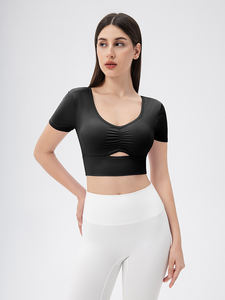 <span class=keywords><strong>Camiseta</strong></span> <span class=keywords><strong>de</strong></span> Yoga <span class=keywords><strong>para</strong></span> <span class=keywords><strong>Mujer</strong></span> con Relleno en el Pecho, Cuello en V, Ajustada, Sexy, Deportiva, <span class=keywords><strong>de</strong></span> Secado Rápido <span class=keywords><strong>para</strong></span> Fitness, Running y Entrenamiento - Product Image 6