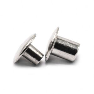 Rivets semi-tubulaires mâles et femelles en acier inoxydable 304, finition brillante, certifiés ISO 9001, taille personnalisée, marque Saitong - Product Image 2
