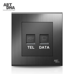 <span class=keywords><strong>Prise</strong></span> <span class=keywords><strong>murale</strong></span> ARTDNA pour téléphone <span class=keywords><strong>RJ45</strong></span>, <span class=keywords><strong>double</strong></span> câble informatique, télévision par satellite (Cat. 6) Mise à la terre conforme à la norme IP20 - Product Image 2