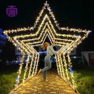 Outdoor Waterproof Giant 3D Star LED Walkthrough Arch <b>Light</b> for Christmas Commercial Landscape Display - Product Image 4