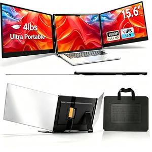15,6 Zoll Laptop-Bildschirmerweiterung 1080P FHD Ultraleicht & Tragbarer Dreifachmonitor für Laptops Plug & Play mit Windows/<span class=keywords><strong>MacOS</strong></span>/Chrome - Product Image 1