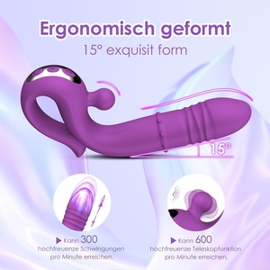 Jouet sexuel Clitoris point G pour femmes 10 fonctions de choc ensemble de vibrateur télescopique son masturbateur et Couples vibrateur gode jouets sexuels - Product Image 5