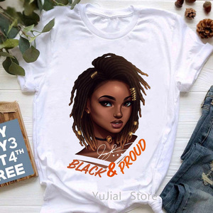PICKID Black History Month T-Shirt For Women - Graphic Tee With "It's The Black History For Me" Print, Short Sleeve - View #5