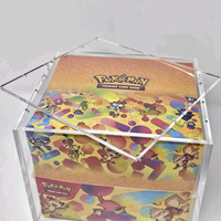 Boîte de présentation TCG en acrylique pour cartes à collectionner Pokémon Kanto Power Charizard Mini Tin Set – Boîte de rangement transparente en acrylique de 6 mm
