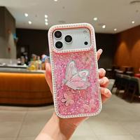 Coques de téléphone BAILI Factory de luxe, magnifiques, avec cadre, perles scintillantes en diamant, papillon doré brillant, pour iPhone 17Pro 15plus