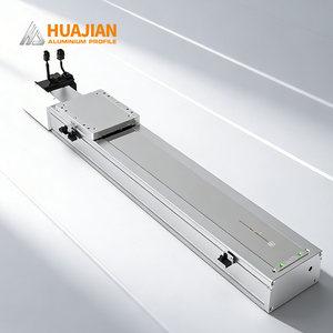 Module linéaire CNC haute vitesse à servomoteur <span class=keywords><strong>XYZ</strong></span> 3 axes, robot portique à profil <span class=keywords><strong>en</strong></span> aluminium, plateau linéaire entraîné par courroie avec chaîne de guidage - Product Image 2