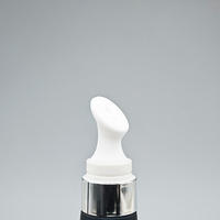 Tube souple de luxe 20g avec embout céramique détachable et capuchon à vis noir en PE pour crème contour des yeux et soins de la peau