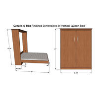 Kit de quincaillerie pour lit mural pliant WT-B01 avec cadre en acier, réglable, robuste, style Mid-Century Modern
