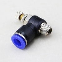 Vanne de régulation de débit d'air liquide pneumatique en plastique à 2 voies, série SL M5, 1/8'', 1/4'', 3/8'', 1/2'', réglable