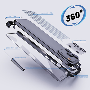 Coque de protection antichoc en métal avec cadre en aluminium et vis, et film protecteur d'objectif offert pour <span class=keywords><strong>iPhone</strong></span> 17 Pro Max 16 15 7 8p - Product Image 3