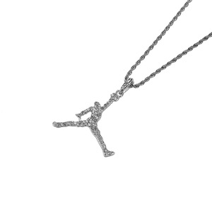 Nl2073 hip hop người đàn ông thể thao cử chỉ Slam Dunk xu hướng mặt dây chuyền Iced out Rhinestone thể thao quyến rũ Vòng cổ vàng mạ đồ trang sức - Product Image 4