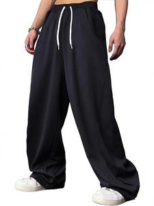 <span class=keywords><strong>Pantaloni</strong></span> Casual da Uomo Personalizzabili Stile Hip Hop con Vita Elastica e Coulisse, Gamba Larga, <span class=keywords><strong>Tasche</strong></span> Laterali, Oversize - Product Image 3