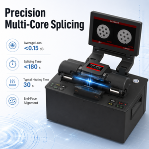 Soudeuse par fusion de fibres optiques multi-cœurs à alignement de face haute précision pour 2 à 8 cœurs - Product Image 3