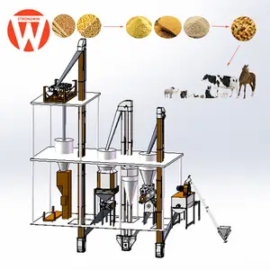 2t Poultry Chicken Feed Mill Machine