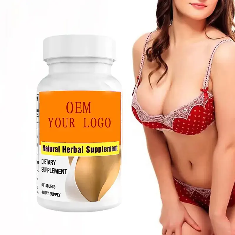 Natural beautiful green organic breast tight capsule hormone pills women use breast enlargement pills