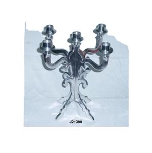 Candelabros de aluminio pulidos con espejo personalizables para el hogar y la fiesta, candelabros de Metal navideños, linternas y tarros - Product Image 3