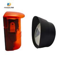 Sensor Fotoelektrik DC/AC 12-24V Jangkauan Jauh, Sensor Fotosel Inframerah Gerbang Otomatis Dengan Penutup Tahan Air Reflektor Fotosel