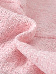 ชุดเสื้อยืดลายทางสำหรับเด็กผู้หญิงฤดูใบไม้ร่วงและฤดูหนาว + เสื้อกั๊กลายดอกไม้ + กางเกงขาสั้นประดับโบว์ - Product Image 5