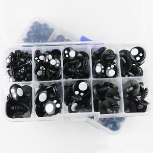 Occhi di sicurezza in plastica nera da 8mm-16mm per bambole, ricamati a uncinetto, stile Kawaii, con rondelle a pressione manuale, certificati EN-71, 100 pezzi - Product Image 2