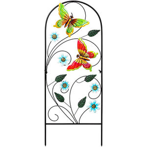 Nouvelle décoration de jardin extérieur en forme de U, éventail en bambou, pieu de jardin extensible, clôture en fer, patère de jardin, treillis - Product Image 1