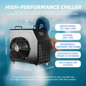 Bañera de hidromasaje de pino termo de madera moderna, baño de hielo de inmersión fría con enfriador para interiores y exteriores - Product Image 6