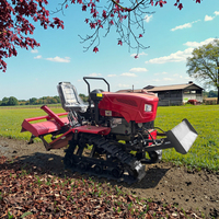 Labrador rotativo autopropulsado de 25 caballos de fuerza, pequeña máquina pionera agrícola con motor central, cultivador agrícola para montar