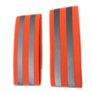 Venta al por mayor de alta visibilidad elástico poliéster PVC brazalete pulsera Hi Vis tira reflectante banda de seguridad para corredores caminantes - Product Image 3