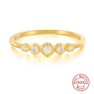 Anillo de Plata de Ley S925 Chapado en Oro con Circonita Brillante para Mujer, Venta al por Mayor ROXI 2021 - Product Image 2