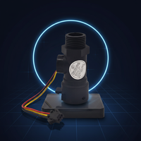Débitmètre de liquide en plastique de qualité industrielle avec sortie de signal d'impulsion stable 1~30L/min pour usage domestique et commercial