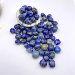 Wholesale Natural Crystal Stones Lapis Lazuli Tumbles Polished Crystal Palm Healing Stone Lapis Lazuli For Decoration