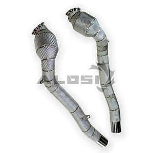 Système d'échappement Catback en acier inoxydable SS304 avec embout de silencieux pour <span class=keywords><strong>Ferrari</strong></span> GTC4 LUSSO 3.9T 2017-2019, échappement Catback à haut débit - Product Image 1