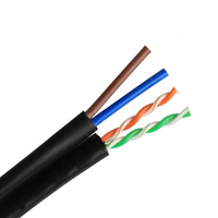 Câble Ethernet hybride SZADP Cat6, 4 paires, 8 conducteurs, conducteur en cuivre massif, blindage UTP FTP, gaine PVC LSZH PE