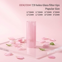 Embouts filtrants en verre de qualité alimentaire avec 7/9 trous pour porte-cigares, taille personnalisée, logo