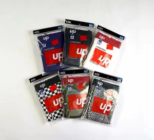 Boxer da Uomo <span class=keywords><strong>di</strong></span> <span class=keywords><strong>Marca</strong></span> alla Moda in Puro Cotone Stile Hip-Hop Taglie Forti a Gamba Lunga <span class=keywords><strong>Intimo</strong></span> Unisex a Vita Bassa Senza Cuciture in Tessuto a Maglia - Product Image 2