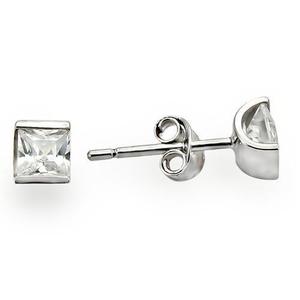 Orecchini con perno in argento Sterling 925 con grado AAA chiaro CZ - Product Image 1