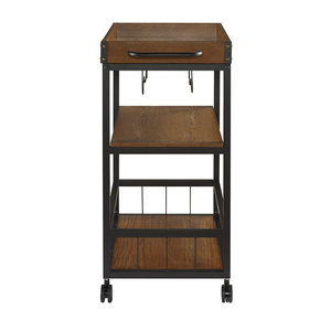 Parte superior de madera Industrial de muebles de Metal de servicio de almacenamiento de <span class=keywords><strong>Bar</strong></span> al aire libre carro para <span class=keywords><strong>la</strong></span> casa - Product Image 4
