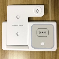 Station de charge pour montre intelligente 3 en 1, pliable, chargeur sans fil rapide 15W, support de téléphone USB type C, station d'accueil pour écouteurs, sortie 10W