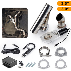 Car <b>Electric</b> Remote Control Exhaust Valve 2.5 3.0 Inch Stainless Steel Pipe System Retrofit Upgrade <b>Kit</b> - Product Image 1