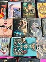 Carnet en cuir gothique avec squelette de corbeau 5x7, Grimoire de sorcellerie d'Halloween, Cadeau pour homme, Carnet promotionnel