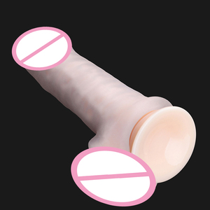 Anello per Pene in TPE Bianco 100% Impermeabile, Allungante e Ispessente, con Funzione Blocca-Sperma, Estensore per Dildo - Product Image 3