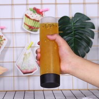 투명 300ml 400ml 500ml 16oz Bpa Free PET 식품 등급 음료 플라스틱 미네랄 워터 주스 병